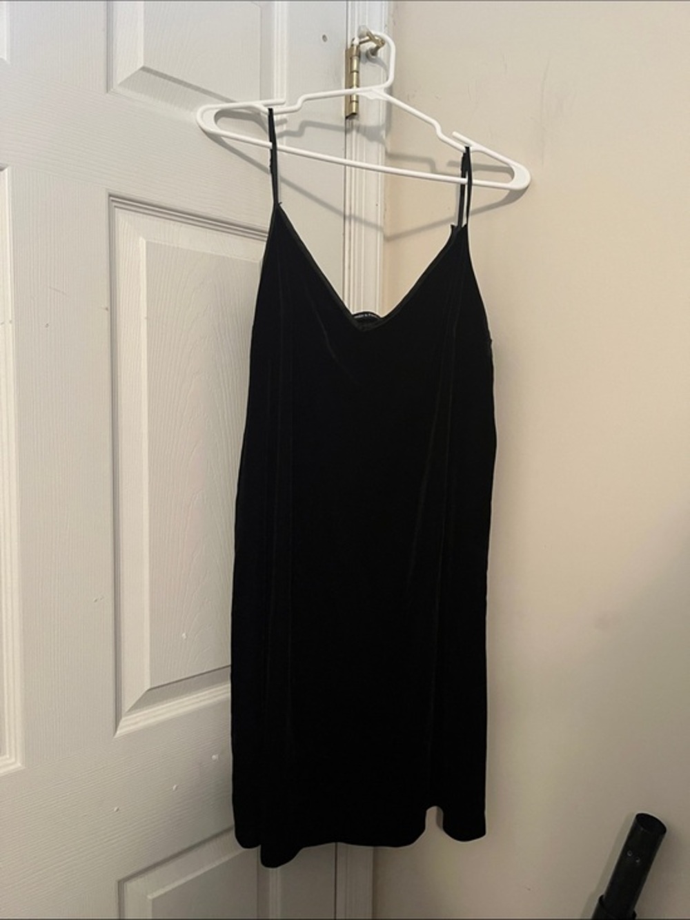 Abercrombie & Fitch Black Velvet Mini Slip Dress